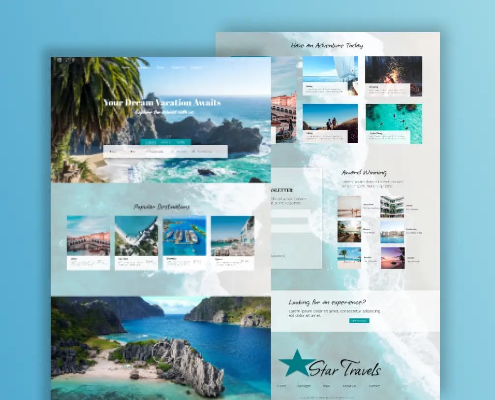 Travel Landing UI